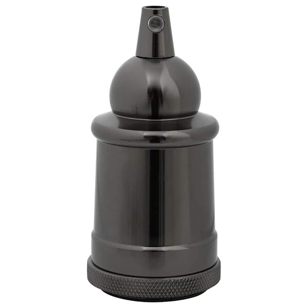 vidaXL Lambihoidjad 2 tk L&auml;ikiv must E27