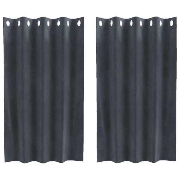 vidaXL Kardinaid kardinatega 2 pcs Helehall 140 x 140 cm Samet
