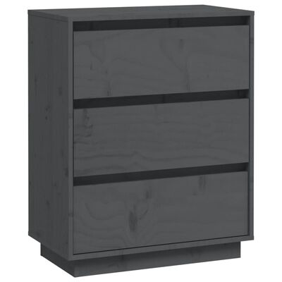 vidaXL puhvetkapp, hall, 60x34x75 cm, toekas männipuit