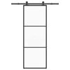 vidaXL liuguks koos tarvikutega, 76 x 205 cm, ESG-klaas ja alumiinium