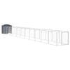 vidaXL koerakuut katusega, antratsiithall, 117x1221x123 cm, teras