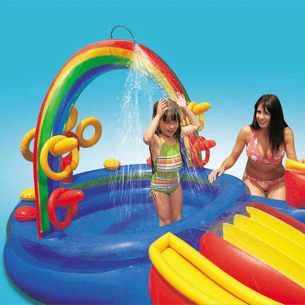 Intex täispumbatav bassein "Rainbow Ring Play Center" 297x193x135 cm