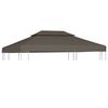 vidaXL kahekordne varjualuse katus 310 g/m&sup2; 4 x 3 m, tumehall