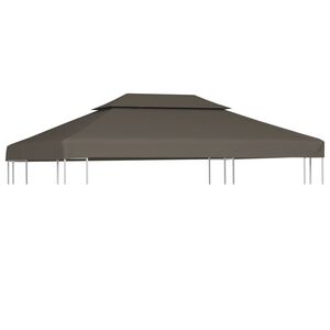 vidaXL kahekordne varjualuse katus 310 g/m&sup2; 4 x 3 m, tumehall