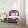 vidaXL Kuni 3-aastase voodi raam koos peatoega Lilla 70 x 140 cm Samet