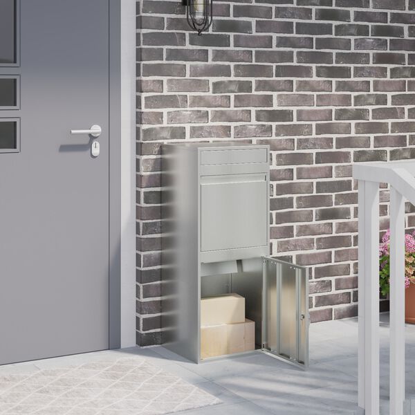 vidaXL Pakiautomaat ladustamisega Must 41 x 38 x 103 cm Tsinkteras