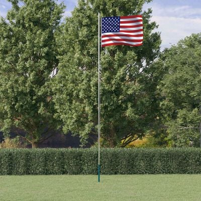vidaXL Ameerika lipp ja lipumast, 6,23 m, alumiinium