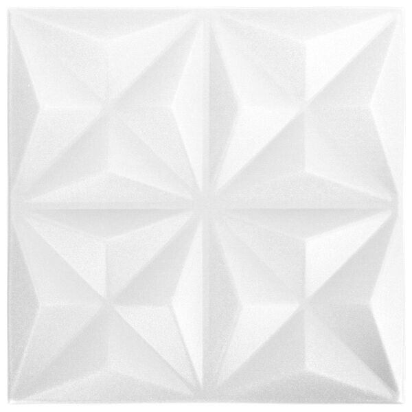 vidaXL Seinapaneelid 48 pcs Origami Valge 50 x 50 cm XPS Vaht