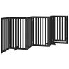 vidaXL kokkupandav koerav&auml;rav uksega, 6 paneeli, must 300 cm, pappel