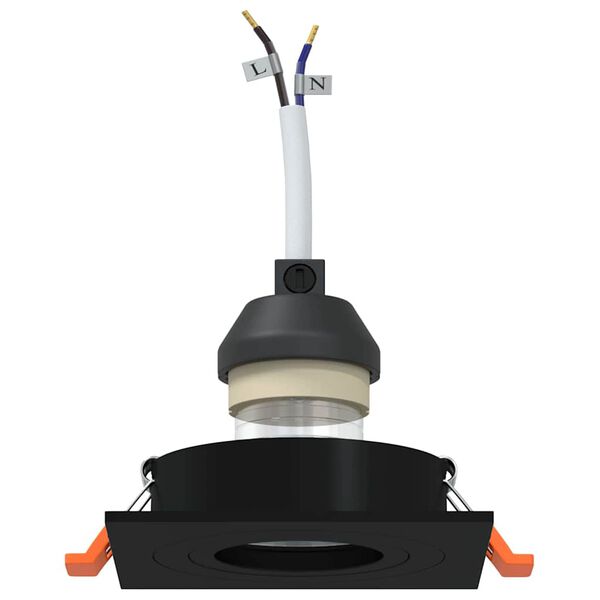 vidaXL Spotivalgus 12 pcs Must 9 x 9 x 2 cm Alumiinium