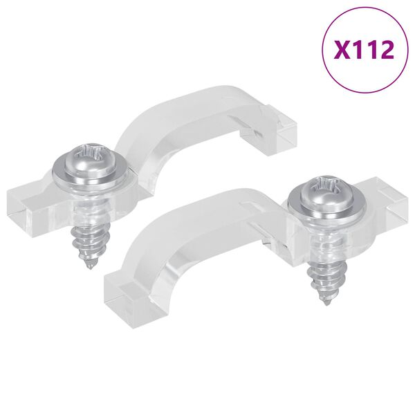 vidaXL LED riba klambrid 2 pcs L&auml;bipaistev 23,8 x 7,3 x 4,3 mm