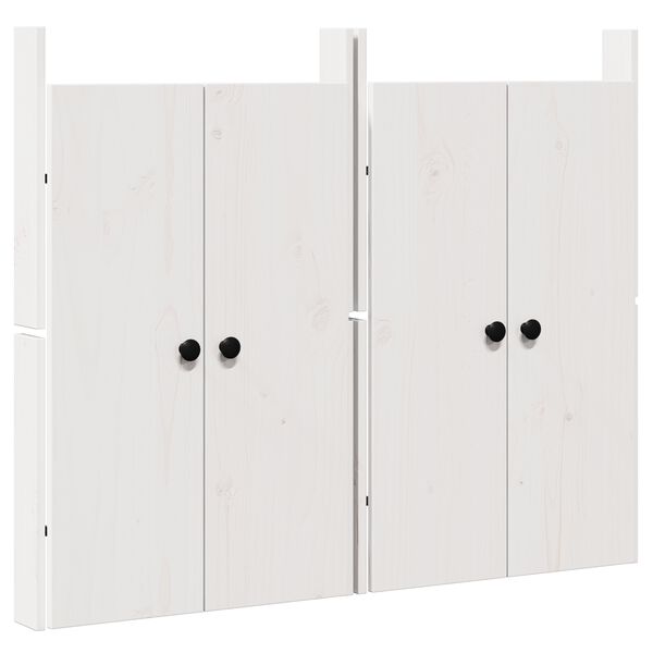 vidaXL K&ouml;&ouml;k uks MEPPEL 2 pcs Valge 50 x 9 x 82 cm M&auml;nnipuit