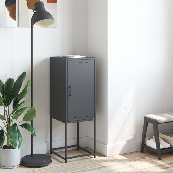 vidaXL kõrge kapp, antratsiit, 36x39x107 cm, teras