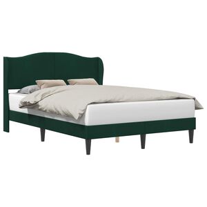 vidaXL Voodi raam peaga Tumeroheline 120 x 190 cm Samet