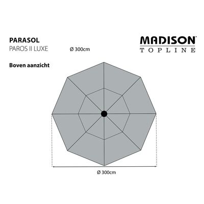 Madison päikesevari "Paros II Luxe", 300 cm, salveiroheline