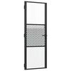 vidaXL Klaasuks 76 x 3,5 x 201,5 cm Alumiinium Must