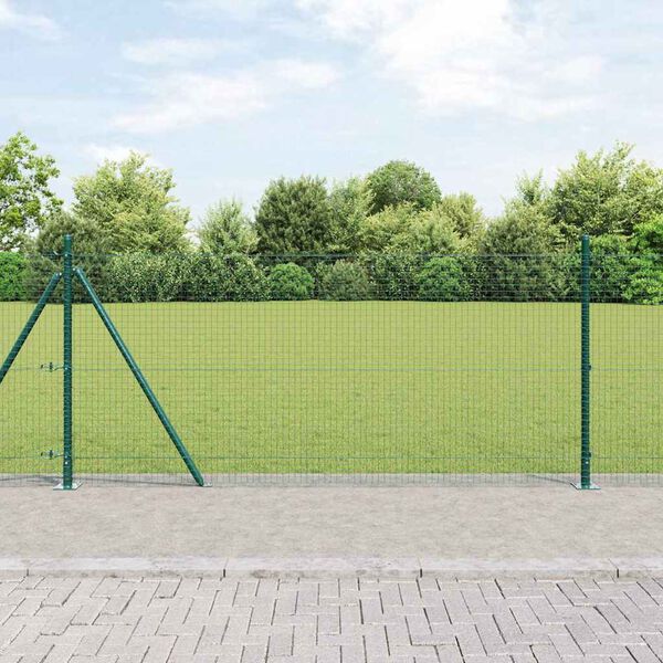 vidaXL Aiapost Roheline 10 x 0,8 m (25 x 25 mm mesh) Terased ja PVC