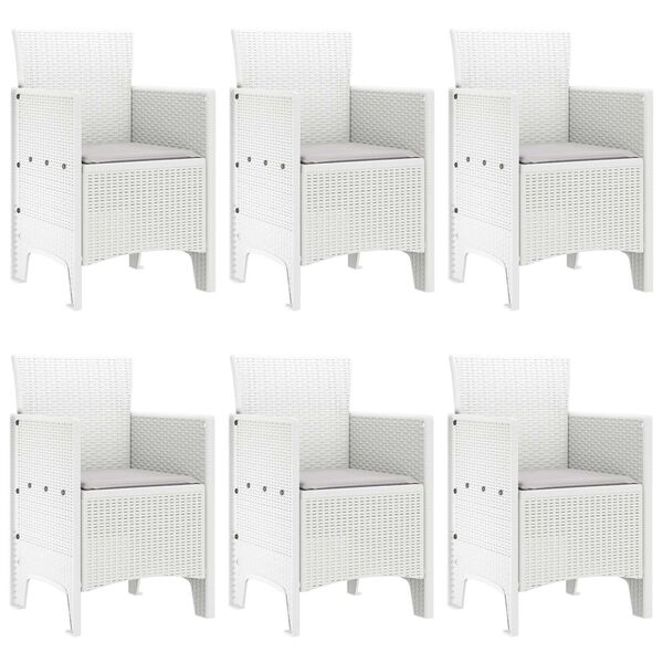 vidaXL Aia s&ouml;&ouml;gilaudade komplekt 7 pcs Valge Polt rattan