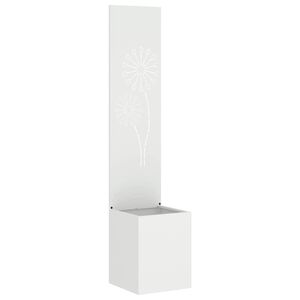 vidaXL Aia privaatsuse kate Valge 32 x 150 cm K&uuml;lmpruun teras