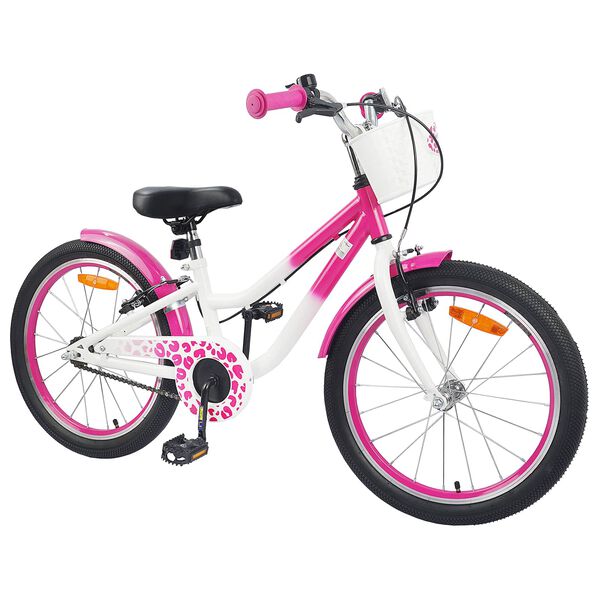 vidaXL Laste Bike 18 Tolli 5-7 aastastele Tumepink