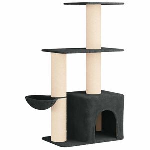 vidaXL Kassipuu kraapimispostidega Tumehall 133 cm