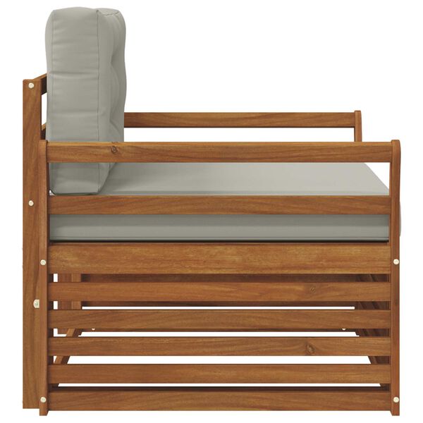 vidaXL V&auml;li diivanikomplekt Tugev akaatsiapuit ja pol&uuml;ester Neutraalne