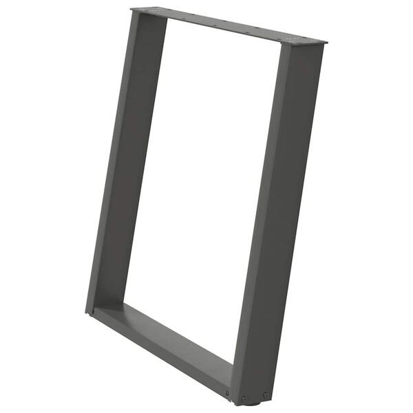 vidaXL söögilaua jalad U-kujulised 2 tk, antratsiithall, 70 x (72-73) cm, teras