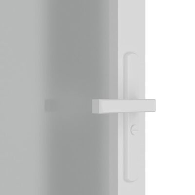 vidaXL siseuks, 83 x 201,5 cm, valge, matt klaas ja alumiinium