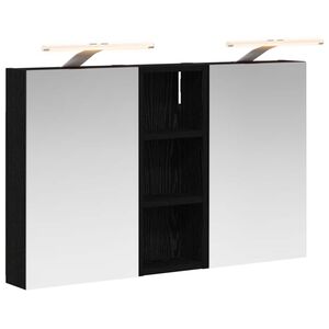 vidaXL Vannitoa kapikomplekt uksega 3 pcs 80 x 10,5 x 50 cm Tehispuit