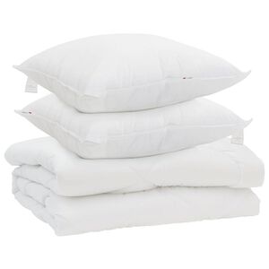 vidaXL Suletekk padjaga 3 pcs Valge Mikrofiiber