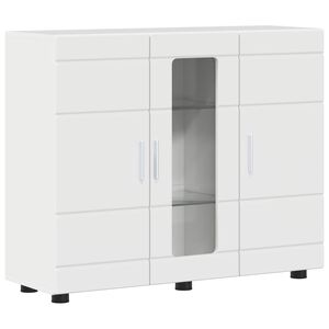 vidaXL Puidust kapp Kergelt l&auml;ikiv valge 88,5 x 30,5 x 73 cm Tehispuit