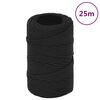 vidaXL paadik&ouml;is, t&auml;ismust, 2 mm, 25 m, pol&uuml;prop&uuml;leen