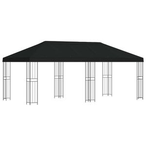 vidaXL Paviljon k&uuml;lgseinadega 6 x 3 m Must Pol&uuml;ester ja teras 190