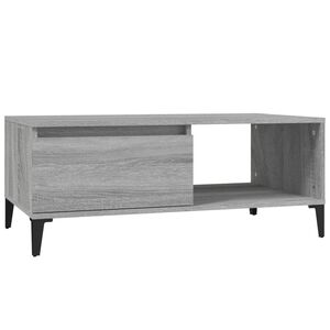 vidaXL kohvilaud, hall Sonoma tamm, 90x50x36,5 cm, tehispuit