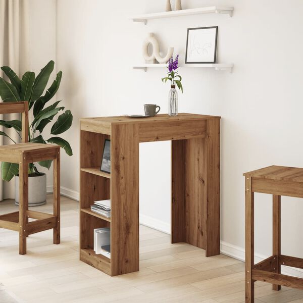 vidaXL baarilaud riiulitega, k&auml;sit&ouml;&ouml;tamm, 95x47x103,5 cm, tehispuit