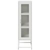 vidaXL Highboard Valge 36x39x123 cm Külmvaltsitud teras