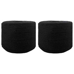 vidaXL Puuvillane n&ouml;&ouml;r 2 tk 2 mm 100 m Must 100% puuvill
