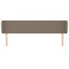 vidaXL voodipeats servadega, pruunikashall, 203x23x78/88 cm, kangas