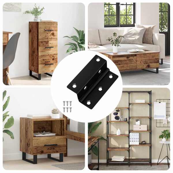 vidaXL Hing 537 pcs Must 38 x 17 x 60 mm Raud