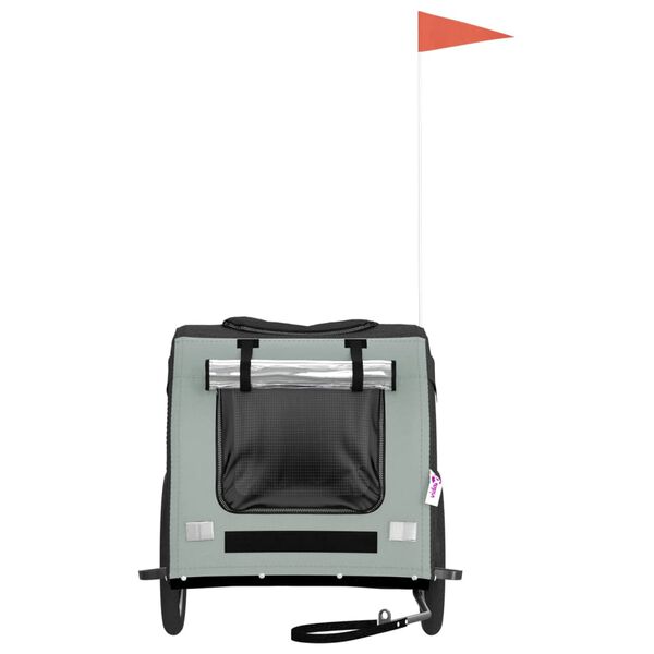 vidaXL lemmiklooma ratta järelkäru, hall ja must, oxford kangas/raud