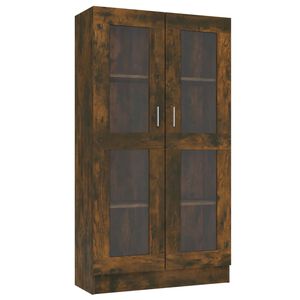 vidaXL vitriinkapp, suitsutatud tamm, 82,5x30,5x150 cm, tehispuit