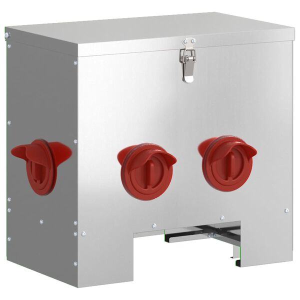 vidaXL Kanali feeder 2 pcs H&otilde;bedane 40,5 x 25 x 38 cm Tsinkteras