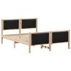 vidaXL Voodi raam peaga Must 140 x 190 cm kangas