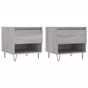 vidaXL kohvilaud, 2 tk, hall Sonoma tamm, 50 x 46 x 50 cm, tehispuit