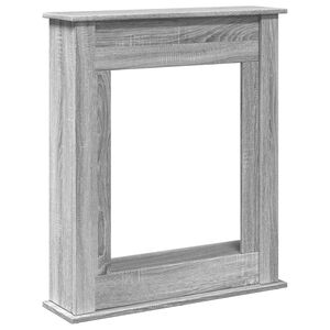 vidaXL kamina &uuml;mbritsev osa, hall Sonoma tamm 75x20x87,5 cm tehispuit