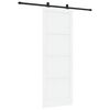 vidaXL Libisev uks Valge ja must 83 x 232 cm Toekas m&auml;nnipuit