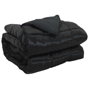 vidaXL T&auml;ispika aasta tekk Must 200 x 135 cm Satiin ja mikrofiber