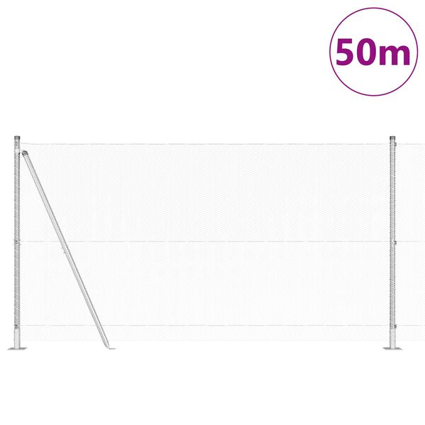 vidaXL Aiapost H&otilde;bedane 50 x 1,2 m (13 mm v&otilde;rk) Teras