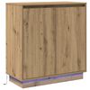 vidaXL LED Kummuti Artisan tamm 71 x 34,5 x 75 cm Tehispuit