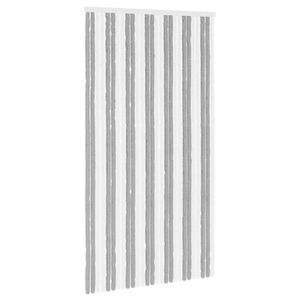 vidaXL S&auml;&auml;sev&otilde;rk Chenille Hall ja Valge 118 x 220 cm 100% PP